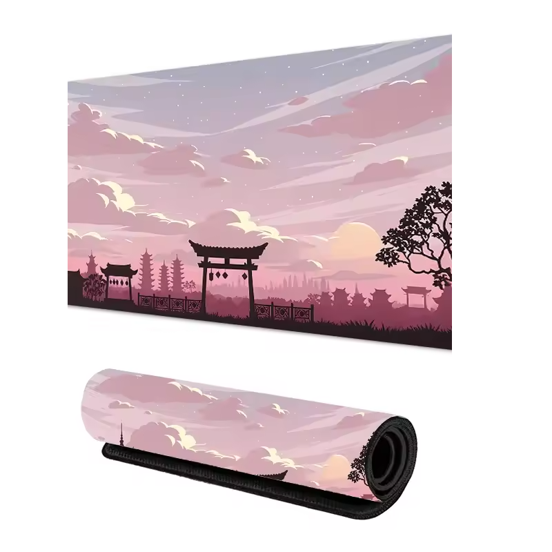 Light Pink Sakura Scenery Mousepad