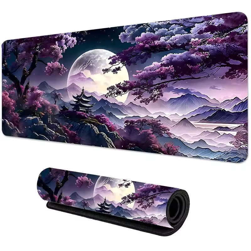 Purple Sakura Scenery Mousepad
